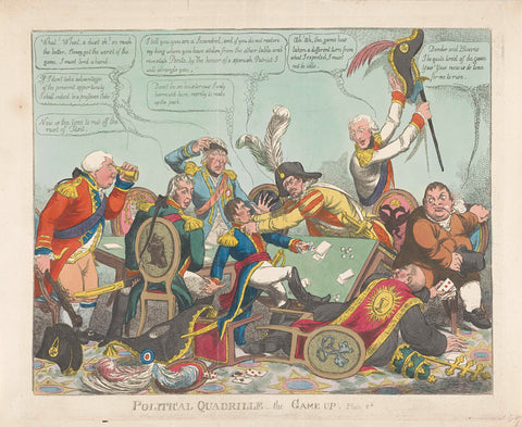 Political quadrille, 1808, Charles Williams, 1808 Canvas Print