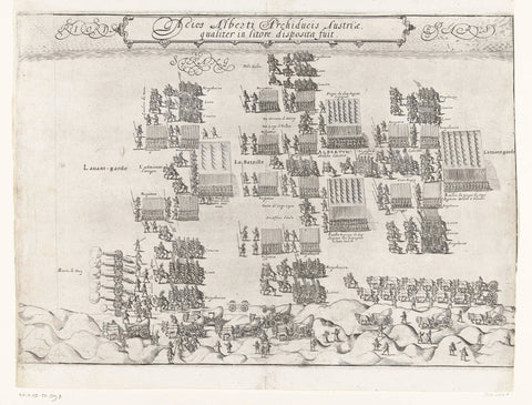 The State and Spanish armies face each other on the beach at Nieuwpoort (right sheet), 1600, Floris Balthasarsz. van Berckenrode (attributed to), 1600 Canvas Print