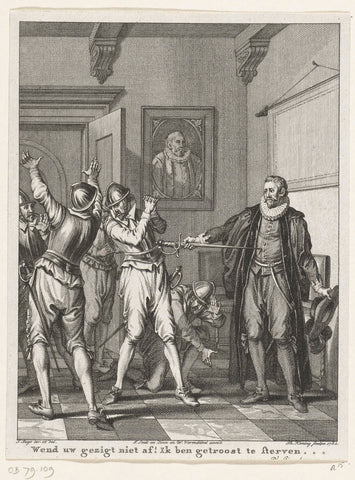 Steadfastness of mayor van der Werff, 1574, Theodoor Koning, 1782 Canvas Print