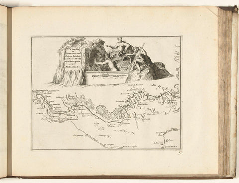 Map of the new canal from Pontgouin to Versailles (part I), 1726, anonymous, 1726 Canvas Print