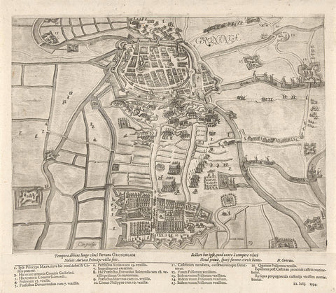 Siege of Groningen, 1594, Bartholomeus Willemsz. Dolendo, 1600 - 1601 Canvas Print