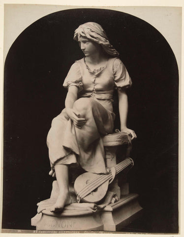 Marble statue 'Mignon' by Eugene-Antoine Aizelin in the Ny Carlsberg Glyptotek in Copenhagen, Vilhelm Trydes, after 1903 - c. 1906 Canvas Print