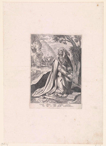 Saint Apollonia, Johann Sadeler (I), 1583 - 1587 Canvas Print