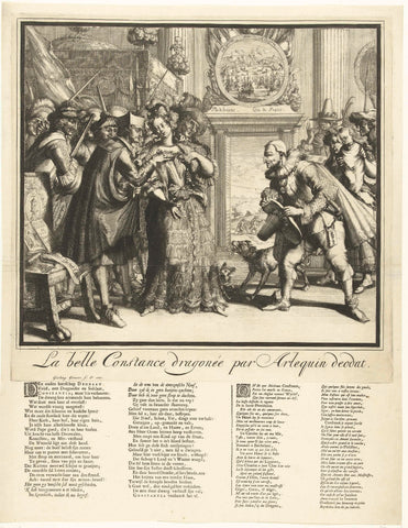 Cartoon on Louis XIV and the persecution of the Protestants in France, 1689, Gisling, 1688 Canvas Print