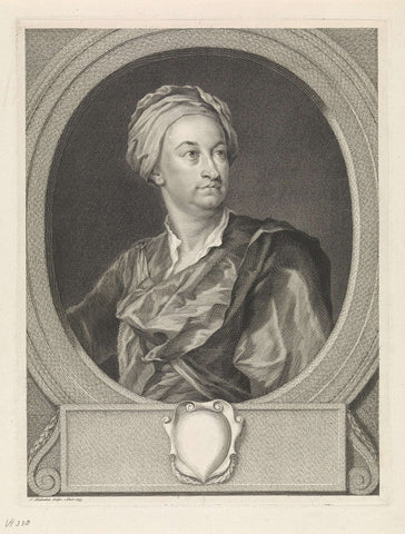 Portret van Matthew Prior, Jacob Houbraken, 1735 Canvas Print