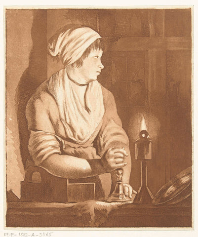 Maid with candlestick, Hermanus of Brussels, c. 1778 - in or before 1815 Canvas Print