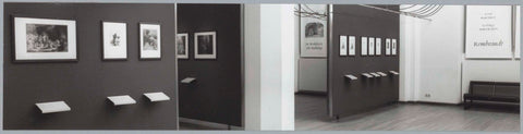 Room with etchings on panels, portraits on the right, c. 1991 - c. 1992 Canvas Print