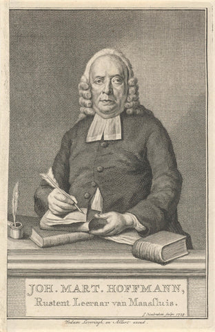 Portrait of Johannes Martinus Hoffman, Jacob Houbraken, 1775 Canvas Print