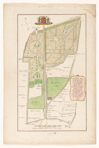 Map of the Haarlemmerhout, Jan van Jagen, 1792 Canvas Print