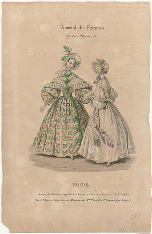 Journal des Femmes, 1836-1837 : Robe de Jaconas (...), anonymous, 1836 - 1837 Canvas Print