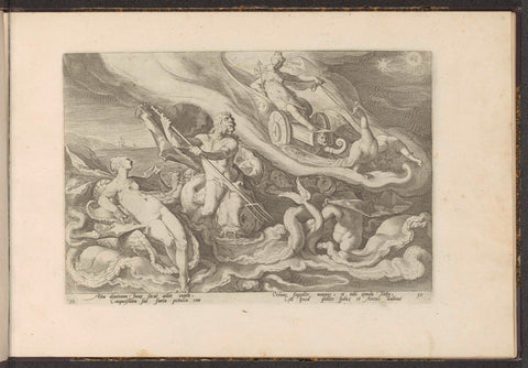 Juno complains to Thetis and Oceanus, Hendrick Goltzius (workshop or), 1728 Canvas Print