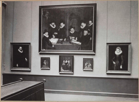 Room 226 with paintings from the early Amsterdam school, including portraits and group portraits, 1924 Canvas Print