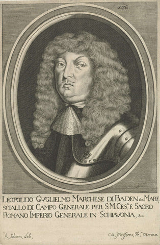 Portret van Leopold Wilhelm markgraaf van Baden, Cornelis Meyssens, 1670 Canvas Print