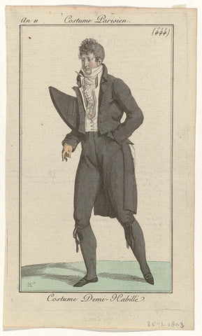 Journal des Dames et des Modes: Men's Fashion, Pierre Charles Baquoy, 1803 Canvas Print