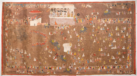 Joan Ketelaar’s Embassy to the King of Udaipur, anonymous, c. 1711 Canvas Print