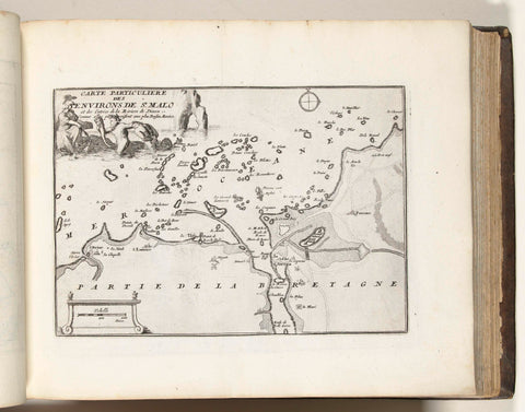 Map of the surroundings of Saint-Malo, c. 1693-1695, anonymous, 1693 - 1695 Canvas Print