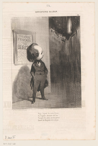 Caricature of Victor Hugo, Honoré Daumier, 1843 Canvas Print