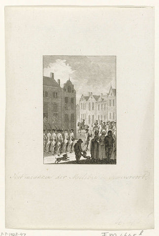 Inrukken van militairen in Amersfoort, 1785, Reinier Vinkeles (I), 1785 - 1795 Canvas Print