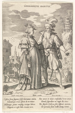 Variarum Gentium Ornatus (Costumes of Different Nations), Pieter de Jode (I), 1605 - 1610 Canvas Print