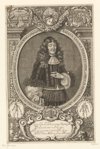 Portret van Johann Arnold Friderici, Jakob von Sandrart, c. 1672 Canvas Print