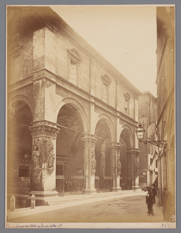 Loggia della Mercanzia te Siena, Italië, Paolo Lombardi, 1862 - 1873 Canvas Print