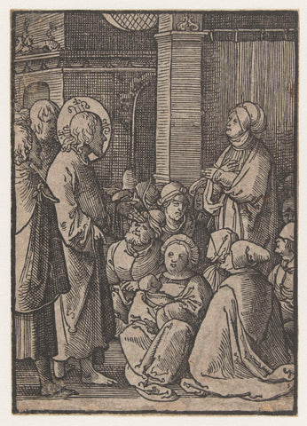 Prediking van Christus, Lucas van Leyden (attributed to), 1518 - 1522 Canvas Print