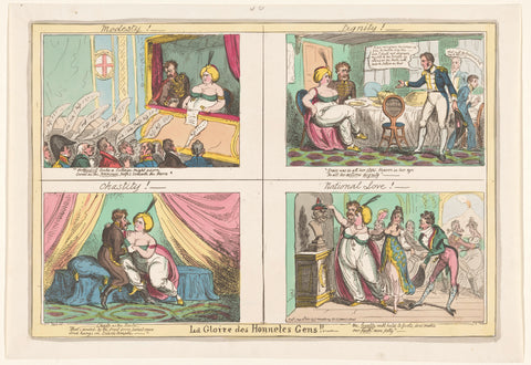 Cartoon on princess Caroline, 1820, George Cruikshank, 1820 Canvas Print