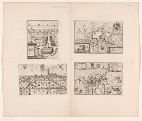 View of Blankenberge, Lichtervelde, Torhout and Gistel, anonymous, 1652 Canvas Print