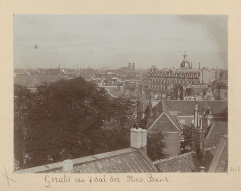 View from the roof of De Nederlandse Bank, Hendrik Herman van den Berg, in or after 1890 - in or before 1894 Canvas Print