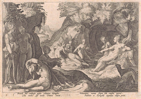 Diana discovers callisto pregnancy, Hendrick Goltzius (workshop or), 1590 Canvas Print