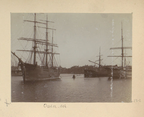 The Oosterdok in Amsterdam, Hendrik Herman van den Berg, in or after 1890 - in or before 1894 Canvas Print