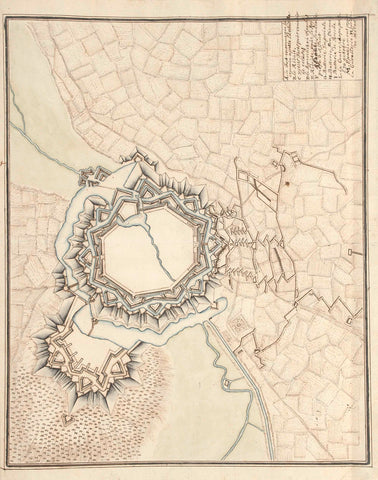 Map of Landau, ca. 1701-1715, Samuel Du Ry de Champdoré, 1701 - 1715 Canvas Print