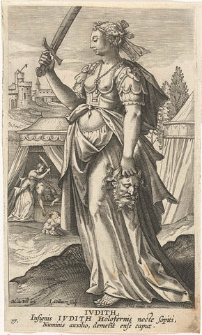 Judit, Jan Collaert (II), 1588 - 1597 Canvas Print