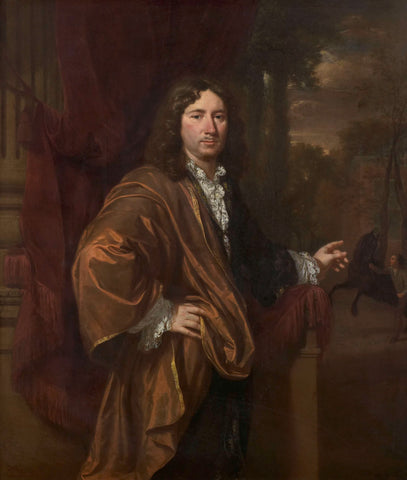 Portrait of a Man, Jan Verkolje (I), 1685 Canvas Print