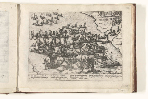 Battle of Bergen op Zoom, 1574, Frans Hogenberg, 1574 - 1576 Canvas Print