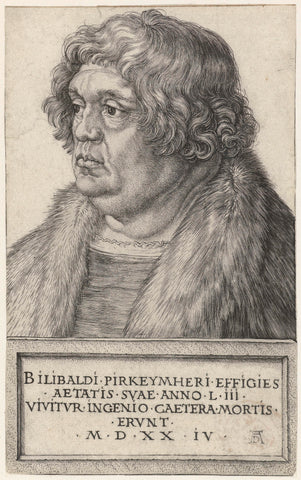 Portrait of Willibald Pirckheimer, Albrecht Dürer, 1524 Canvas Print