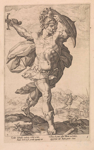 Horatius Cocles, anonymous, 1645 - 1706 Canvas Print