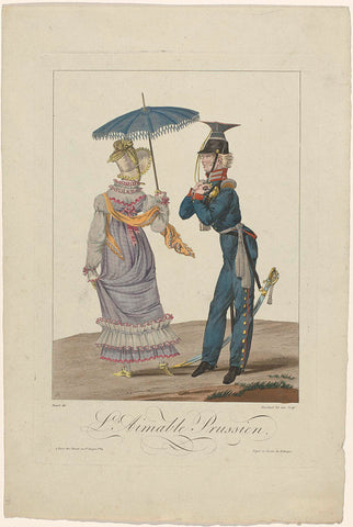 Les Alliés à Paris en 1815 : L'Aimable Prussien, Auguste Thomas Marie Blanchard, 1815 Canvas Print