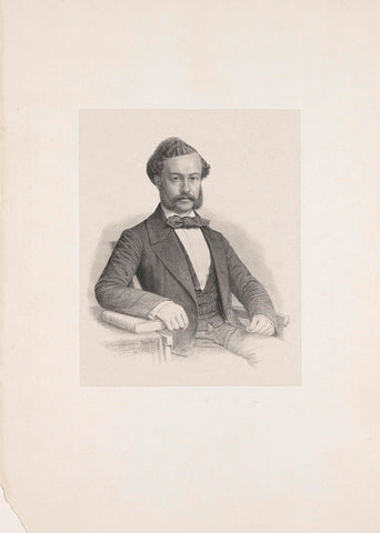 Portrait of E. A. G. van den Bogaert, Johann Peter Berghaus, 1853 Canvas Print