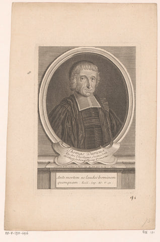 Portrait of Thomas Durieux, Etienne Desrochers, c. 1726 Canvas Print