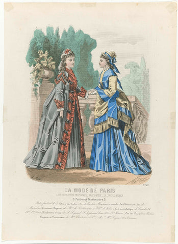 La Mode de Paris, ca. 1871, No. 42 : Robes scarf (...), E. Mille, c. 1871 Canvas Print