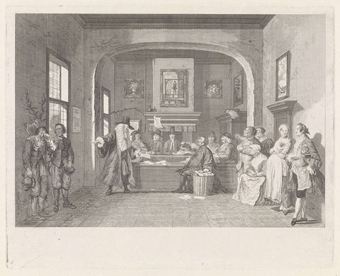 The farmers' court in Puiterveen, Pieter Tanjé, 1752 - 1761 Canvas Print