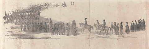 Funeral of the late King William II in Delft on 4 April 1849 (sheet 2), anonymous, 1849 Canvas Print