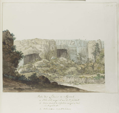 Part of Latomies caves near Syracuse, Louis Ducros, 1778 Canvas Print