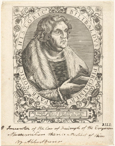 Portrait of Wilibald Pirckheimer, Theodor de Bry, c. 1597 - c. 1599 Canvas Print