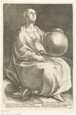 Urania, Hendrick Goltzius, 1592 Canvas Print