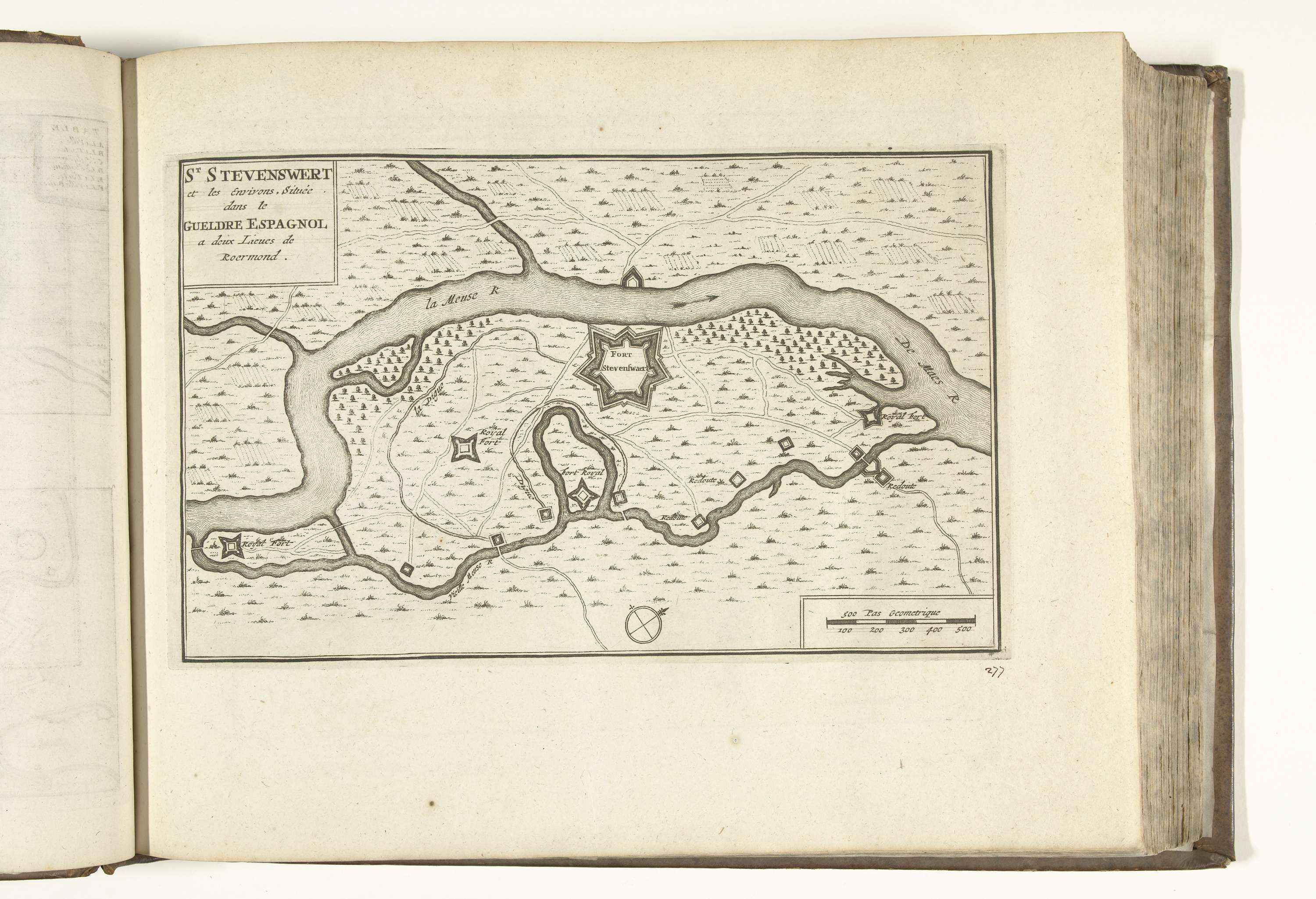 Map of Stevensweert, 1726, anonymous, 1726 | CanvasPrints.com