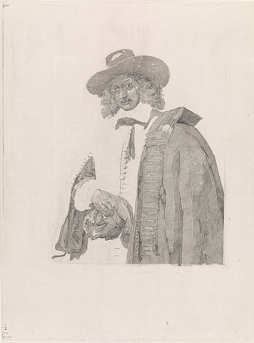 Portrait of Jan Six, Johann Wilhelm Kaiser (I), 1823 - 1900 Canvas Print