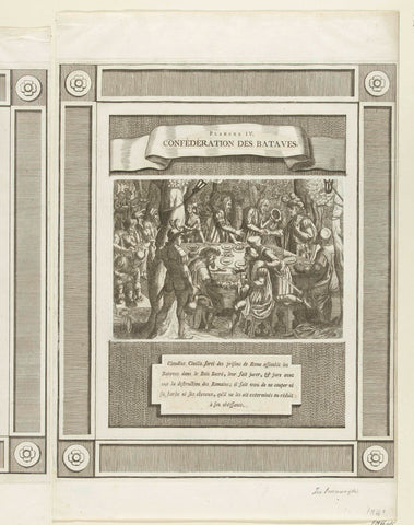 Conspiracy of Claudius Civilis, 69-70, anonymous, 1768 - 1770 Canvas Print