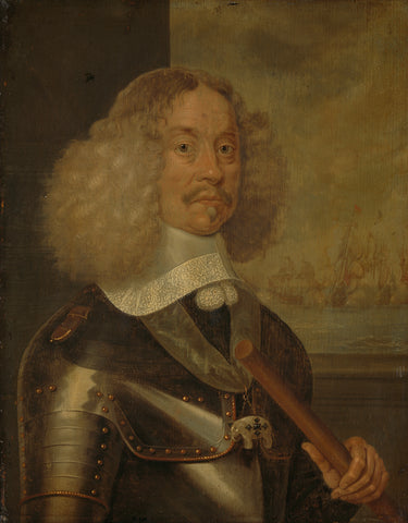 Portrait of Jacob Baron van Wassenaer, Lord of Obdam, Lieutenant-Admiral of Holland and West-Friesland, Abraham Evertsz. van Westerveld, 1640 - 1665 Canvas Print